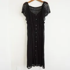 #snc インゲボルグ INGEBORG カーディガン 11 黒 ロング 麻混 ワンピース風 シースルー レディース [896596]のサムネイル