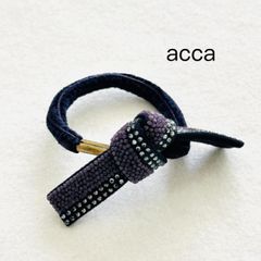acca アッカ ドレスポニー ヘアゴム ビジュー ストーン ゴールド