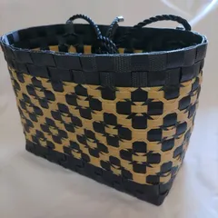 手編み葡萄のはけご PPバンドはけご(15) | ハンドメイド（猫ちぐら、PPバンドかご