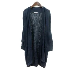 シップス SHIPS Days カーディガン ニット ロング 麻 リネン ONE M 紺 ネイビー /MN
