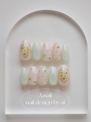 Heart Bouquet - Mint Leaf