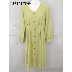 ◇ w closet ダブルクローゼット 長袖 ロング ワンピース サイズF イエロー レディース 【中古】 【1103090013208】のサムネイル