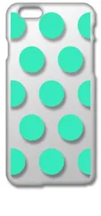 【新品未使用】iPhone6 Plus / 6s Plus アイフォン6sプラス クリア ハードケース ドット柄 水玉 (ミントグリーン) スマホケース カバー cl-iphone6splus-dotbig-04