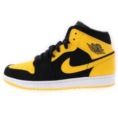 NIKE (ナイキ) AIR JORDAN 1 RETRO MID NEW LOVE エアジョーダン1 レトロ ニューラブ ミッドカットスニーカー イエロー/ブラック US10/28cm 554724-035