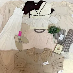 お手頃価格◎レディース服コーデ売り　秋先取り　ラテカラー　カフェラテカラー　大人ファミニン　カジュアルベーシック　全て未使用品　レディース服まとめ売り
