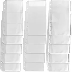 DY.2ten システム手帳ポケット A6 15枚 バインダーポケット ファスナーポケット 6穴