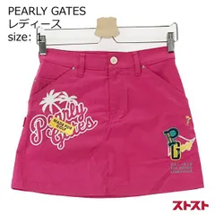 PEARLY GATES パーリーゲイツ ストレッチスカート 刺繍 ピンク系 0 ［240001883548］#