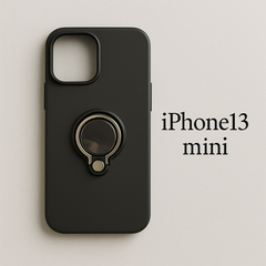 iPhone13 mini ケース リング付き kadixini 耐衝撃 薄型 ブラック