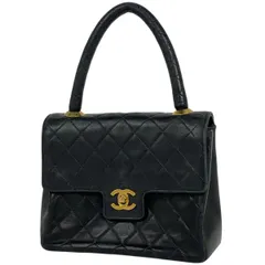 シャネル CHANEL ココマーク ハンドバッグ マトラッセ ターンロック ハンドバッグ レザー ブラック レディース 【中古】