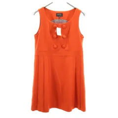 未使用 トゥービーバイアニエスベー ノースリーブ ワンピース 38 オレンジ系 To b. by agnes b サイドジップ レディース 古着 【240118】