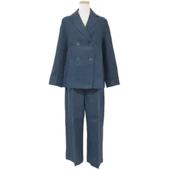 S Max Mara エス マックスマーラ スーツ セットアップ ジャケット テーラード パンツ  ネイビー 紺 40/42 フォーマル 薄手 リネン 麻 きれいめ ビジネスのサムネイル