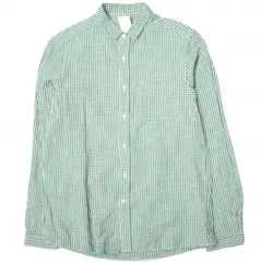 【販売在庫】maillot マイヨ　長袖シャツ ツイルチェックハイネックシャツ Sサイズ