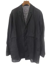 Yohji Yamamoto POUR HOMME ヨウジヤマモト プールオム 23SS リネンノッチドシャツジャケット ブラック 1のサムネイル