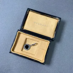 Pf16-1 BVLGARI ブルガリ K18WG オニキス ペンダントトップ チャーム ホワイトゴールド ジュエリー ネックレスのサムネイル