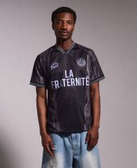GRIMEY LA FRATERNITE JERSEY【BLACK】 (L・XL)(グライミー 服 通販 メンズ 大きいサイズ サッカー ジャージ 半袖 ショートスリーブ)