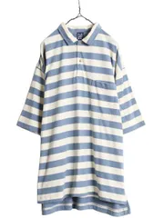 【お得なクーポン配布中!】 90s OLD GAP ボーダー 半袖 ポロシャツ メンズ L 古着 90年代 オールド ギャップ 半袖シャツ 旧タグ スムース素材 ツートーン ポケット付き