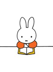 ミッフィー【ミニポスター004】読書ミッフィー/本を読むうさこちゃん/Booknijntje miffyうさぎ