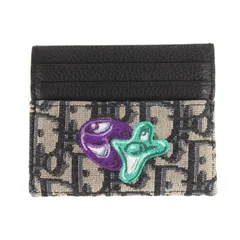 Dior HOMME ディオールオム KENNY SCHARF オブリーク キャンバス レザー カードケース / パスケース ベージュ ブラック ネイビー イタリア製 ラグジュアリー ブランド【メンズ】のサムネイル