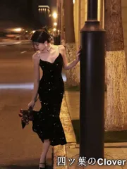 【美品・未使用新品】エレガントマーメイドドレス?スパンコールひざ丈パーティー用