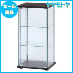 【特売】不二貿易 コレクションケース フィギュアケース 3段 幅42.5×奥行36.5×高さ86cm ブラウン 強化ガラス 全面ガラス 組立商品 96049