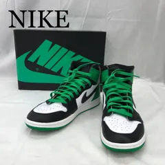 使用感あり NIKE エアジョーダン１　レトロハイ　OG DZ5485-031 AIRJORDAN1　RETRO　HIGH USA:10EURO:44UK:9cm:28 ブラック／グリーン 28.0cm メンズ 靴