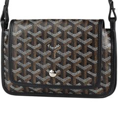 GOYARD/ゴヤール　プリュメ ポーチウォレット（ショルダーバッグ/ショルダーポーチ/ショルダーウォレット）　ゴヤールディンキャンバス×シュヴロッシュカーフスキン　ブラック　PLUMETPMLTY01CL01P【未使用品】