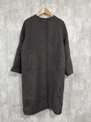 JOURNAL STANDARD ジャーナルスタンダード ウール混 ロングコート ノーカラー コート こげ茶  ◆■◎レディース