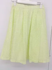 ◇ N. Natural Beauty Basic ナチュラルビューティーベーシック 膝丈 フレア スカート サイズM イエロー系 レディース  【中古】 【1207060004590】