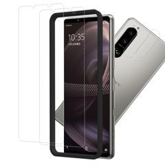 SOG05 用 SO-53B ガラスフィルム III Xperia5 カメラフィルム 強化ガラス カバー 日本素材製 KPNS 保護フィルム 【2+2枚セット】ガイド枠付き