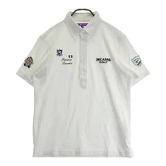 新品　BEAMS GOLF ビームスゴルフ　　半袖ボタンシャツ BEAMS GOLF ビームスゴルフ 半袖ポロシャツ レッド系 L ゴルフ