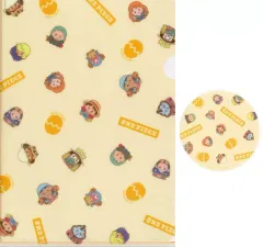 【中古】グッズセット 麦わらの一味(麦たま/イエロー) 麦わらストアコラボ A4クリアファイル＆ステッカーセット 「一番くじ ワンピース 未来島エッグヘッド～きみへの想い～」 I賞