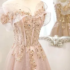 袖のフリルが可愛い イブニングドレス?.?