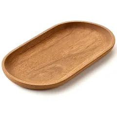 Chicer キャッシュトレイ (18cm×10cm) カルトン アクセサリートレイ コイントレー 釣り銭トレー キャッシュトレー お会計トレー お会計皿 お洒落 高級 小物入れ 玄関 木製 (ブラウン) [ブラウン]