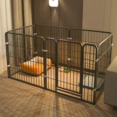 231.  ペットサークル ペットフェンス 大型犬用 中型犬用 複数連結可能 スチール製 組立簡単 折り畳み式 犬ゲージ 全成長期使用可 室内外兼用 犬用サークル ドア付きのサムネイル