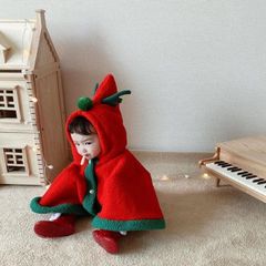 サンタ 衣装 コスチューム 子供 ポンチョ マント キッズ ベビー 着ぐるみ 厚手 クリスマス もこもこ コスプレ キッズ サンタコス ベビー服 トナカイ 赤ちゃん 女の子 サンタクロース サンタさん 秋冬