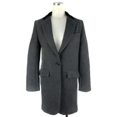 ナイングラウン Nine ground コート チェスター 長袖 ミドル丈 厚手 ウール 無地 1 グレー 黒 ブラック アウター /BT