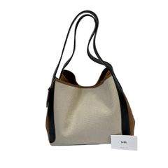 【日本限定品】COACH　コーチ　ハドリー　ホーボー　カラーブロック　チャーム付き　トートバッグ　ハンドバッグ　バイカラー　キャンバス　レザー