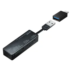 サンワサプライ アンドロイド対応カードリーダー ADR-TCAML22BK （1点）