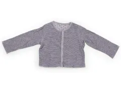  プチバトー PETIT BATEAU カーディガン 70 女の子 グレー、紺、ボーダー、星 子供服 ベビー服 キッズ（1332398）