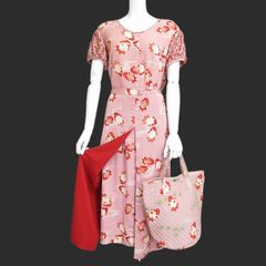 au ワンダフルワールド カネコイサオ セットアップ 桜柄 縮緬 ちりめん