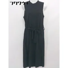 ◇ ◎ titivate ハイネック ノースリーブ スリット 膝下丈 ニット ワンピース サイズF ブラック レディース 【中古】 【1105110011133】のサムネイル