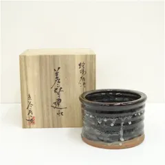 茶道具　唐津　耳付　花入　唐玄窯　島谷啓介　共箱　陶芸　花生　稽古　茶会　花瓶 楽天市場】【中古】【茶道具】唐玄窯 島谷啓介造 斑絵唐津沓茶碗