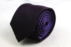 タカキュー ブランド ネクタイ ドット 格子柄 パネル柄 シルク PO メンズ パープル TAKA Q 【中古】