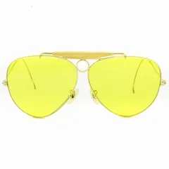 レイバン RAY BAN B&L ヴィンテージ USA製 サングラス ラウンド メタル ブローバー カラーレンズ 黄色 イエロー ゴールドカラー アイウェア ☆AA★