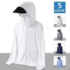 【サイズ 2XL】ラッシュガード メンズ 長袖 パーカー UVカット 薄手 紫外線対策 日焼け防止ウェア ラッシュパーカー 接触冷感 UPF50+ アウター 夏 フード付き 	 ラッシュガード メンズ 長袖 パーカー UVカット 薄手 紫外線対策