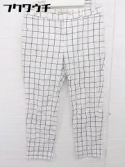 ◇ BEAUTY & YOUTH UNITED ARROWS チェック パンツ サイズL ホワイト レディース  【1109070000213】
