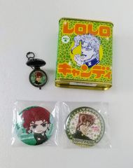 ジョジョの奇妙な冒険 花京院  グッズ まとめ売り 缶バッジ メタルアンティークプレート ジョジョ展 レロレロキャンディ セット