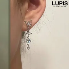 ピアス レディース バタフライ 蝶 オーロラ ガーリー 上品 エレガント 揺れる アシンメトリー ルピス LUPIS v2772