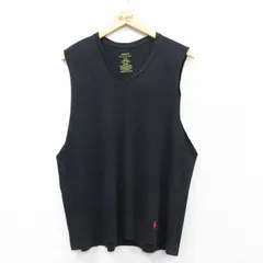 L/古着 ラルフローレン ノースリーブ ブランド Tシャツ メンズ ワンポイントロゴ コットン Vネック 黒 ブラック 25aug12 中古