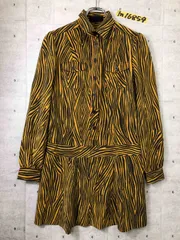 美品！UNTITLED アンタイトル ゼブラ柄長袖シャツワンピース 派手柄 総柄